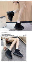 Botas De Nieve Para Mujer 2024 Nuevo Cashmere Y Material Grueso Suave Invierno Botas Cortas Con Talón Grueso Y Interior De Pluma Botines De Mujer - details 5