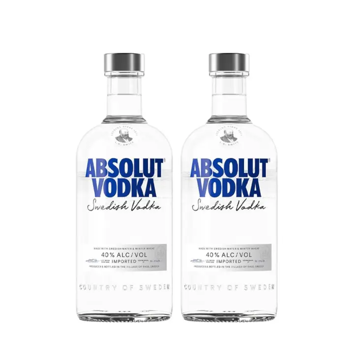 Absolut Vodka – Pack 2 Botellas (70 cl cada una) | Vodka Suave con Notas de Caramelo y Vainilla – Perfecto para Mezclas - 1