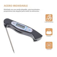 Termómetro Digital De Alimentos Para Barbacoa Y Cocina Termómetro De Carne Con Palanca Inalámbrico Plegable Incluye Batería - details 2