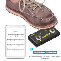 M-VAVE Cube Turner Pedal Inalámbrico Recargable Para Girar Hojas De Música Compatible Con Android Y iOS Soporta Looper - details 2