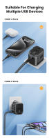 Adaptador De Viaje Universal 5 En 1 Con 2 USB-C Y 2 USB-A Cargador De Pared Para USA EU UK AUS Plug Incluye 2 USB Para Dispositivos Móviles - details 5