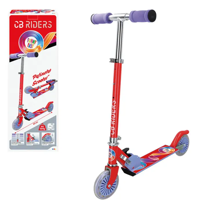 Patinete 2 ruedas rojo plegable CB Riders - 1