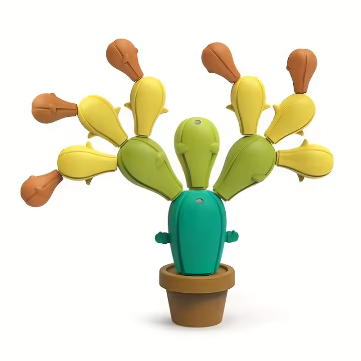 Juguete Educativo Para Niños Cactus De Equilibrio De Silicona Juego De Pila Para Desarrollo De Habilidades Motoras Finas Regalo De Cumpleaños Para Niños - 1