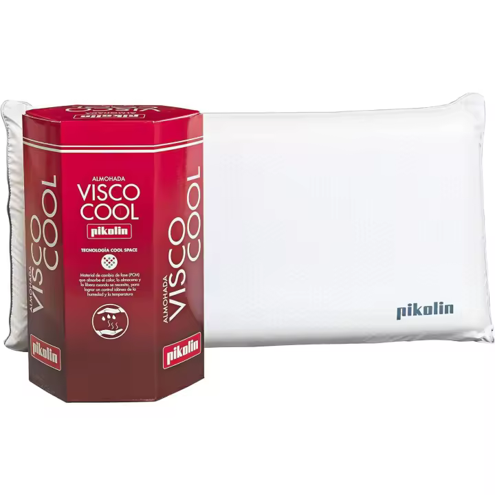 Almohada Viscoelástica Pikolin Visco Cool Refrescante Confort Térmico Hipertranspirable Doble Funda Hipoalergénica Lavable - TU CAMA - 1
