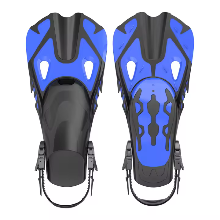 Aletas de silicona para snorkel, entrenamiento para adultos y niños, portátiles, cómodas, antideslizantes, equipo de natación, aletas de buceo. - 1