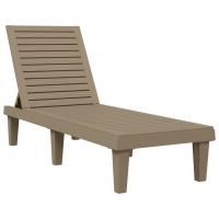 vidaXL Tumbona de polipropileno 155x58x83 cm Negro, Marrón claro, Sillas de Exterior Ideal para jardín, playa, piscina, terraza Tumbona Piscina Tumbonas Playa Tumbonas Jardín Exterior - details 1