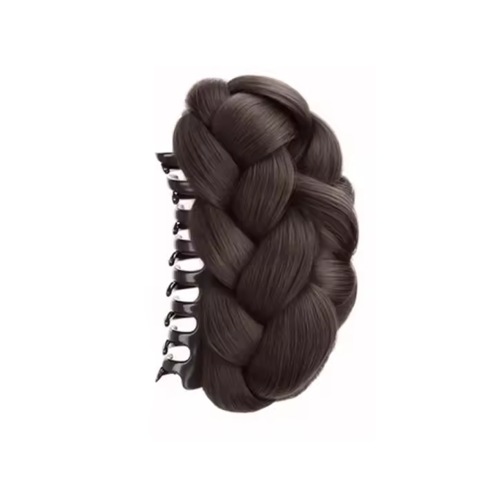 Nuevo Clip De Peluca Sintética Natural Y Gruesa En Color Negro Y Marrón Para Mujeres Accesorio De Cabello Artificial - 1
