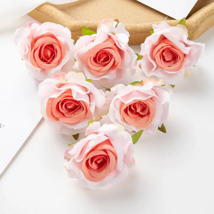 5/10Pcs Rosas De Seda Artificiales Para Boda Decoración De Navidad En Caja De Caramelos Arreglo Floral Para Fiesta Y Jardín - 1