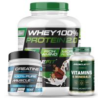 Pack WHEY 2kg + Creatina 300g + Multivitaminas 60 cáps - MuscleFit│Avance Muscular - details 0