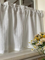 Cortina De Pared Blanca Opcional Estilo Nórdico Minimalista Americana Cortina Media Cortina Corta Ventana Flotante Material 100% Poliéster - details 3
