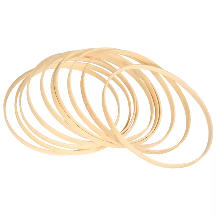 Anillos De Bambú Madera 10Pcs 26cm Para Manualidades DIY Anillos Florales Para Bordado Decoración De Boda Y Navidad - 1