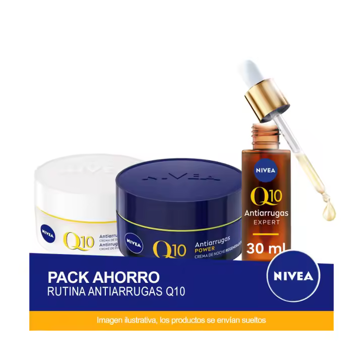 NIVEA Pack Ahorro Q10 Serum Antiarrugas Doble Acción + Crema de Día FP30 + Crema de Noche - 1