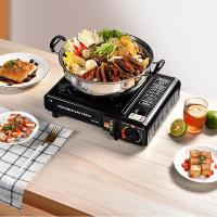 Cocina Portátil ADM  DUAL  de Doble Quemador con Sistema de Seguridad y Encendido Automático, Perfecta para Aire Libre y Hogar, Color Negro con Acabados Plateados - details 4