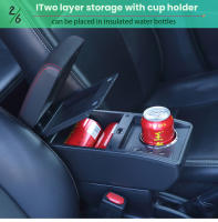 Caja De Reposabrazos Para Citroen C2 Y C3 Accesorios De Interiores Para Coche Con Soporte De Taza Y Almacenamiento Material PU Cuero / Plástico ABS Certificación CE - details 8