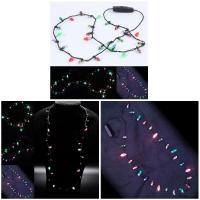 Collar De Disfraz Navideño Con Luz LED Miniatura 8 Luces Que Parpadean Accesorio De Fiesta Con Efecto De Luz - details 9