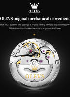 Reloj Mecánico Automático Para Hombre OLEVS Con Calendario Y Semana Acero Inoxidable Resistente Al Agua Luminoso Dial Digital - details 7