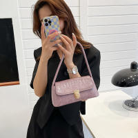 Bolso De Hombro Para Mujer Moda Versátil Pequeño Cuadrado PU Con Patrón De Piedras Bolsa De Mala Suerte Estilo Vintage Para Fiestas - details 4