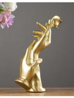 Estatua Creativa De Mano Moderna Y Abstracta En Oro Decoración De Escritorio Para Sala De Estar Y Oficina Accesorios De Regalo De Lujo - details 2