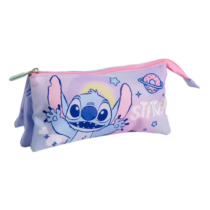 CERDA ESTUCHE PORTATODO 3 COMPARTIMENTOS STITCH PLUMIER 22x2x1 Cms. - 1