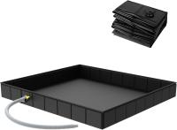 Base de ducha plegable, 104x104x13cm gran disco de ducha portátil con desagüe, base de ducha de camping, bandeja de tienda interior y exterior Base de dosel - details 0