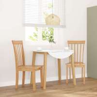 vidaXL Sillas de comedor con cojines 2uds madera maciza caucho en color Blanco y marrón/Natural y crema/Blanco y más | cómodas modernas ergonómicas para comedor cocina salón hogar - details 6