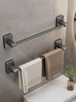 Rack De Toallas Montado En La Pared Con Ventosa No Perforada De Aleación De Aluminio Para Baño Barra Horizontal De Almacenamiento - details 10