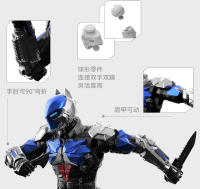 Figura De Acción DC Justice League Splicing 11cm Edición Limitada Dorada Batman Arkham Knight Deathstroke Red Hood Para Niños Y Coleccionistas - details 37