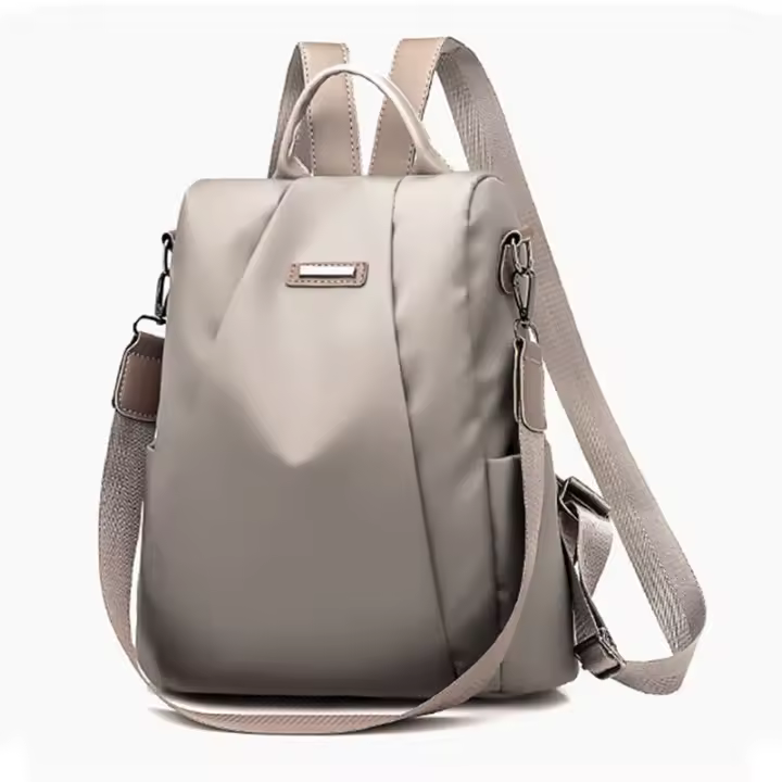 Mochila De Hombro Para Mujer Spot Goods En Color Sólido Y Gran Capacidad Antirrobo De Oxford Material Principal Poliéster Con Cierre De Cremallera - 1