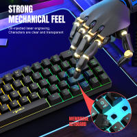 Teclado De Juego Ergonómico Mini 60% Con Retroiluminación RGB Teclado Membránico Compacto Para Windows PC Laptop Tableta - details 7