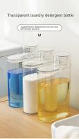 Botella De Detergente De Lavandería Con Dispensador Plástico Tanque Transparente Sellado Para Almacenamiento De Lavandería Y Cuidado Del Hogar - details 0