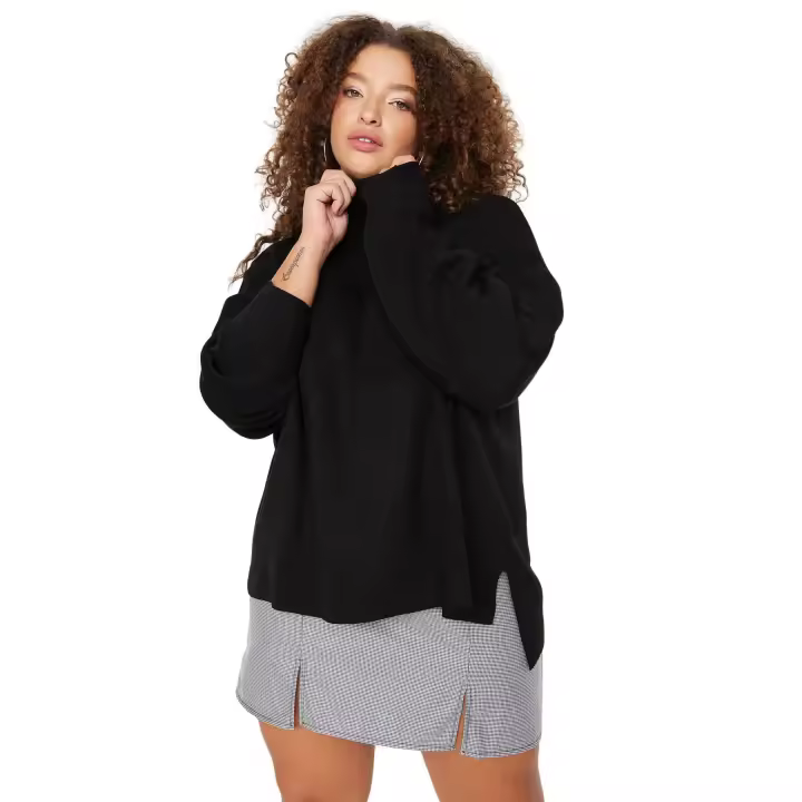 Trendyol Ecru Side Slit Knitted Sweater Tbbaw23An00057 - 1