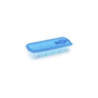 Cubitera de plástico 26,3 x 11,3 cm, moldes para 12 cubitos de hielo, bandeja para hacer hielo, cócteles, refrescos, multicolor, Con tapa - details 0