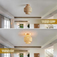 Lámpara De Arte De Bambú Chino Para Restaurante Japonés Teatro Homestay Hotpot Estilo Zen De Granja Lámpara De Techo Self-contained Sin Bombillas Incluidas Fuente De Alimentación AC - details 6
