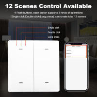 Interruptor De Escenas Inalámbrico Zigbee 1/2/3/4Gang Compatible Con Alexa Google Home Control Remoto Por App Para Automatización Del Hogar - details 4