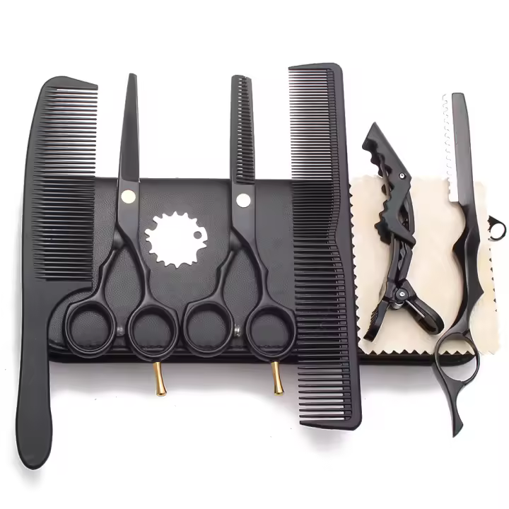 5,5 pulgadas Tijeras de Corte de pelo, adelgazamiento del Cabello/Tijeras de texturización para peluquería o uso en el hogar - 1