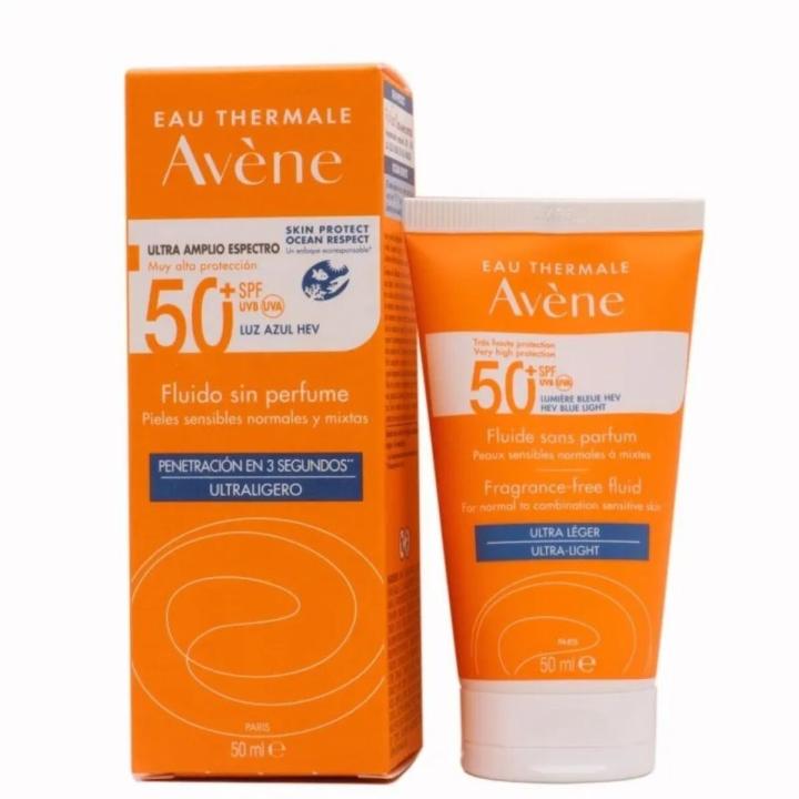 AVÈNE Protector Solar Fluido Sin Perfume SPF50+ Piel Normal o Mixta 50 ml — oferta en Miravia