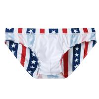 Bikini Briefs De Natación Para Hombre Estilo American Flag Print Sexy Shorts De Playa Traje De Baño Con Patrón De Estándares - details 21