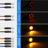 2pcs Lámparas De Señal Para Motocicleta Universal 12v Rojo Amarillo Luz De Freno Trasera Y Luz De Señal Laterales - details 8