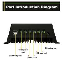 Controlador De Carga Solar MPPT 60A 80A 100A Automático Para Batería De Plomo-Acido Y Litio 12V 24V 36V 48V Regulador De PV Con Pantalla LCD - details 1