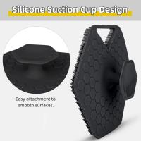 Cepillo De Baño De Silicona Exfoliante Portátil Con Montaje En Pared Para Lavar Cabello Y Masajear El Cuerpo Y La Cara - details 3