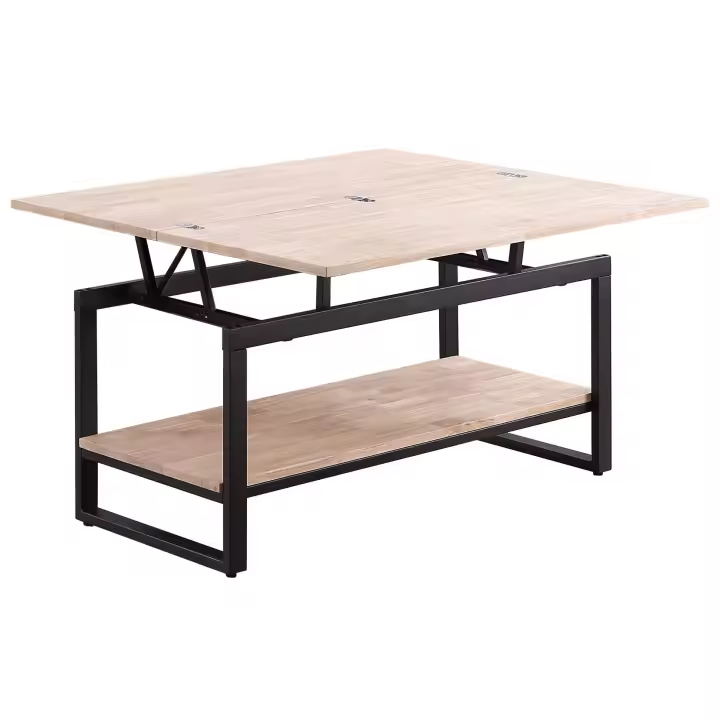 Mueblecenter Mesa Centro Elevable y Extensible Steve 100 X 45 Cm Roble Nordish / Negro - 1