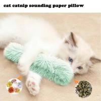 Juguete Interactivo Para Gatos Peluche Con Almendra De Sésamo Sonido Y Papel Alimenticio Auto-reparación Para Mascotas Juguete De Menta Hierba Gatera - details 1