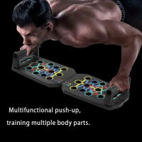 Juego De Push-up Multifuncional Plegable Para Entrenamiento De Pecho Abdomen Brazos Y Espalda Equipo De Fitness Portátil - details 0