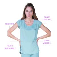 Camiseta mujer deporte manga corta t-shirt t-shirt transpirable gym fitness running Ditchil - details 1
