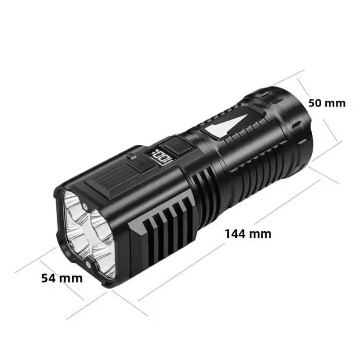 Lámpara De Mano Con 4 LED Y Luz COB Super Brillante Recargable Por USB Tipo-C Para Camping Pesca Torcha Táctica De Alta Potencia - 1