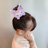 Kawaii Sanrio Peluche Scrunchie Anime Melodía Kuromi Cinnamoroll Lazo De Cabello Accesorio Para Niñas Bandas Elásticas De Cabello Headdress - details 8