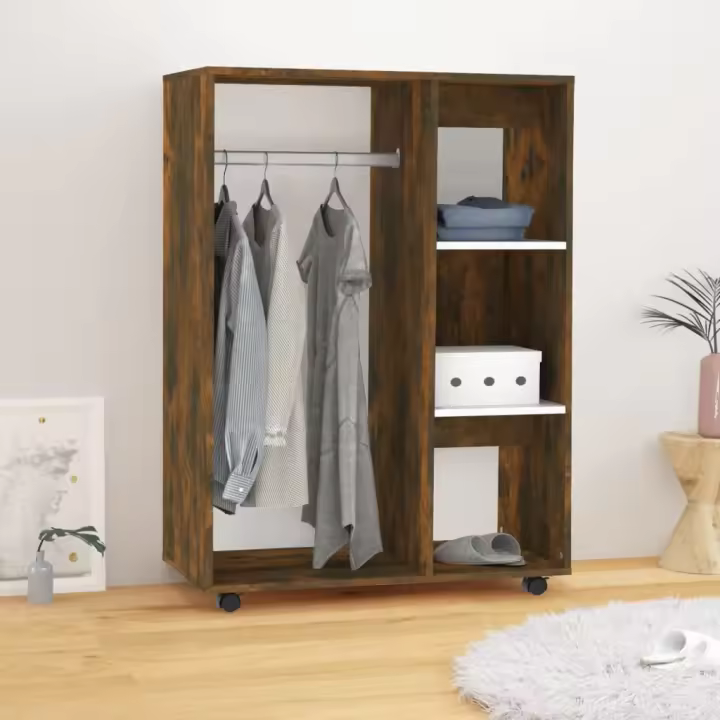 vidaXL Armario madera contrachapada color roble ahumado 80x40x110 cm - 1