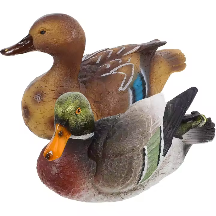 esculturas de pato de resina para decoración de estanque, pato mandarín, adorno de jardín para piscina al aire libre. - 1