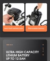 Bicicleta Eléctrica DYU C6, 350W, Velocidad Máxima de 25km/h, Batería de 36V 12.5Ah, Rango Máximo de 70km, Frenos Delanteros y Traseros con Bocina, Crucero Automático, Carga Máxima de 120kg, Shimano de 6 velocidades, Batería Extraíble - details 9