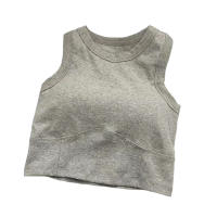 Chaleco Corto Planos Para Mujer Con Almohadillas De Sujetador Deporte Running Yoga Material Nylon Ropa Interior Sin Mangas Slim Fit - details 4